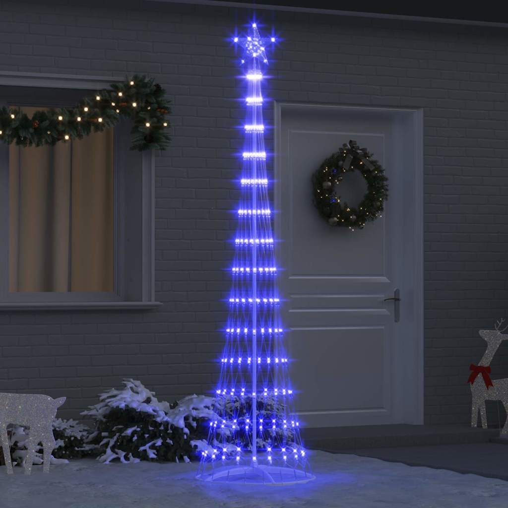 LED Christmas Tree with 290 LEDs Blue 70 x 70 x 250 cm Metal